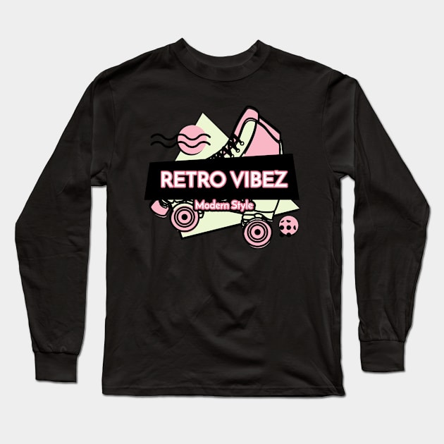 Retro Vibez' Modern Style Long Sleeve T-Shirt by Drei's Daily Trend 